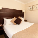 Double bed in a classic room at Mercure Bradford Bankfield Hotel