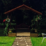 the pergola for outdoor weddings at Mercure Bradford Bankfield Hotel