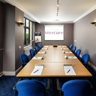 The Park Avenue room dressed for a meeting at Mercure Bradford Bankfield Hotel