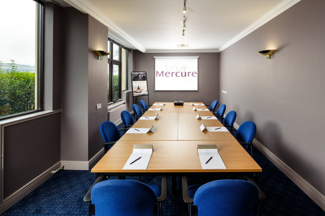 The Park Avenue room dressed for a meeting at Mercure Bradford Bankfield Hotel
